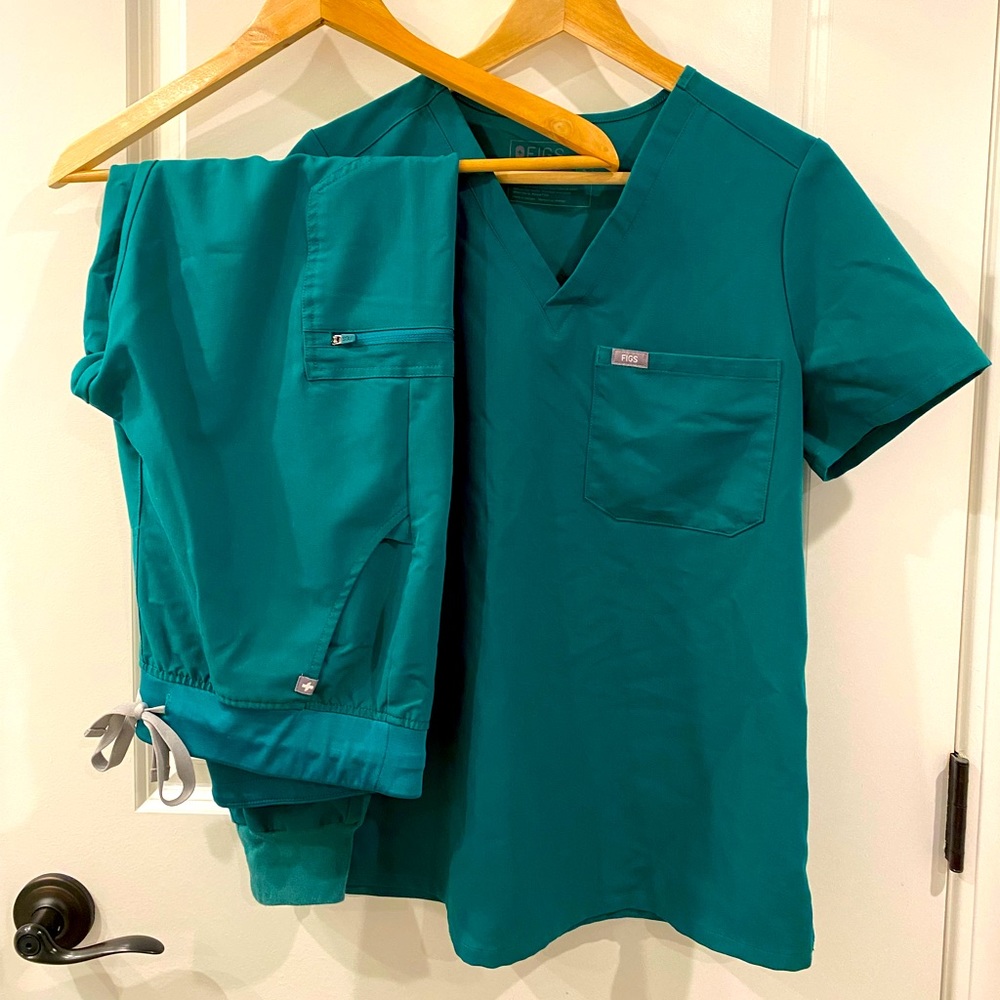 Figs Jogger Scrub Set Hunter Green